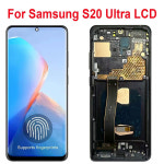 프레임이 AMOLED LCD 디스플레이 터치 패널 S20 울트라 스크린 교체 삼성 DS G998F G988B G9880