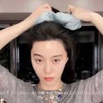 판빙빙동키치헤어후프 새틴부드러움 모발에 면충전초대헤어끈곱창