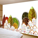 프렌체 페이퍼마을 데코벽지 혼합 350 x