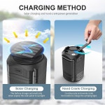 정전 시 캠핑 랜턴 5000mAh 태양광 핸드 크랭크 텔레스코픽 LED 손전등 USB 충전기 휴대용 충전식 배터리