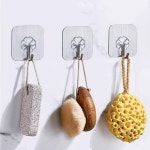 무타공 접착식 투명 후크걸이 초강력 주방 욕실 벽걸이 걸이 후크