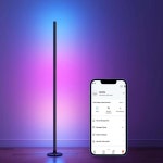 호환 Corner 스마트 코너 플로어 LED 램프 알렉사 구글 홈 호환 RGB 무드등 음악 싱크 침실 거실용