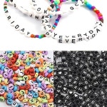 비즈아트 이니셜 하트 숫자 등 28종 벌크 비즈 세트