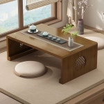 티테이블 창가다도협탁 일본풍 카페 접이식 다도상 소형 거실 호두 좌식