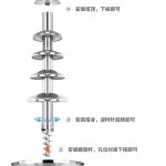 초코 분수 퐁듀 기계 분수대 6단 초콜릿 샐러드바