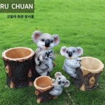 야외 빌라 정원 정원 동물 시뮬레이션 팬더 코알라 창조적 장식 경관 소품 조각상