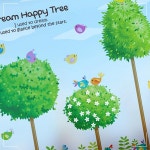 뭉키데코 무점착투명시트 꿈을꾸는행복한나무2 B01 W90xH120cm UW8F2CEAA