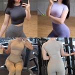 1호점 엉빵핏 허리잘록크롭 4컬러 여성 반팔티 S M 오후1시 전 S