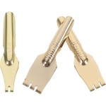 LALAFINA 3세트 캘리그라피 펜 드로잉 닙 만년필 펜촉 빈티지 코믹 접이식 유니버설 필기 구리 금 3pcs3