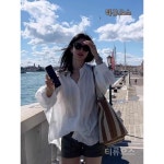 셔츠 블라우스 사복패션 캐주얼 문동은 옷 휴양지 타이 티류으스