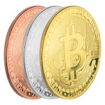 금화 BTC 금속 골동품 모조 금도금 비트코인 수집용 미술 컬렉션 선물 물리적 기념 카사시우스 비트 1 개