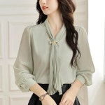 패션시그널 머신링클타이넥 블라우스 29F9E6