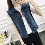 애니율 여성 빈티지 데님 청조끼 사진 G1546