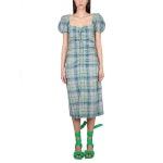 GANNI 체크 미니 드레스 F7654