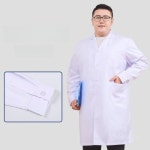초특대 실험복 가운 약국 유니폼 남성 긴팔 단추소매