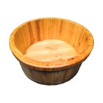 욕조 찜질방 건식 목욕통 히노끼 사우나 반신욕기 원목 편백나무 지름 40x높이 발 담그기 적합
