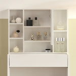 퍼니하우스 에밀 수납 서랍 미니 거울 입식 화장대 600