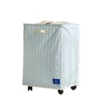 엠에이치앤코 모던하우스 바퀴달려 이동이 편한 세탁 바구니 스카이블루