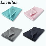 Lucullan 자동차 관리 슈퍼 물 자석 마이크로 화이버 건조 수건 와플 직조 디자인 유리 페인트 스크린 청소