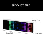 다채로운 텍스트 디스플레이 음성 제어 카운트다운 배송과 LED 책상 벽 디지털 시계