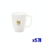 가벼운 손잡이 양치컵 소 x5개 손잡이컵 화장실컵
