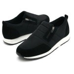 남성 누빔 패딩신발 지퍼 슬립온 겨울 방한화 보온 블랙250