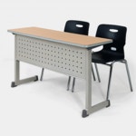 학원책걸상 MDHS 멀티하이팩 2인 브레인곡면 SET