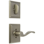 Schlage Lock 액센트 레버 왼잡이 더미 내부 팩 데드볼 디스트레스드 니켈 F94ACC621ADDLH