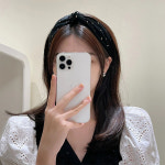 벨벳 골드 도트 헤어밴드 반다나