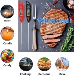 보마타 2팩 방수 IPX7 고기 온도계 읽기 음식 온도계 물 액체 주방 요리 그릴 BBQ T101 X 2개