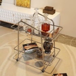 이동식 주방 카트 대형 카트 콘솔 테이블 대형 왜건 플레이트 화이트110x59x76cm