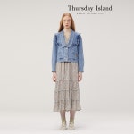 써스데이아일랜드 Thursday Island 러플 데님 자켓 T232MJK533W