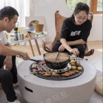 돌 화로대 실내 그릴 모닥불 펜션 야외 숯불 집안 대형 캠핑용 바베큐 가정용 가족모임 안전한