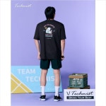 테크니스트 테크니스트 배드민턴 공용 코튼라이크 오버핏 반팔 티셔츠 TNT5511