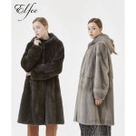 진도모피 가 2790000원 진도 Elfee 휘메일 유색 밍크후드코트 E7W3EC08