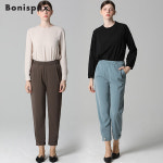 보니스팍스 Bonispax 밑단 비조 장식 배기 팬츠 택가격 99000원