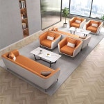 사무용 소파 휴게실 임원실 회의실 응접실 오피스 4인세트 A 3 1 1인용 세트