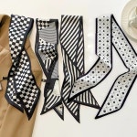 보리별 쁘띠 숏 스카프 블랙톤 간절기 데일리 블랙쁘띠 체크