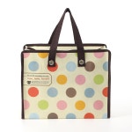 리유저블 지퍼 타포린백 화이트도트 쇼핑백