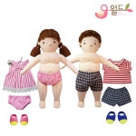 성교육 인형 세트 옷입히기 목욕시키기 교구 유아월드 어린이 유치원 어린이집 학교 역할놀이 헝겊 인형 극 놀이 1개