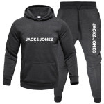 AND 투피스 남성용 세트 JACK 긴팔 여름오버핏 JONES 후드 바지 조깅 운동복