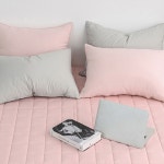 샤이니 핑크베이지 킹 순면 밴딩 카페트 패드