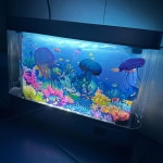 물멍 어항 인테리어 조경 고양이수족관 고양이수조 아쿠아리움 A 해파리 수족관