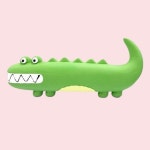 강아지 라텍스 삑삑이 폭신 악어 그린 1P 터그놀이