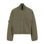 GANNI 라이트 트윌 오버사이즈 숏 봄버 재킷 F9282