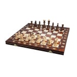 토너먼트 접이식 목재 체스 스타우톤 점보 보드 1개 2 Checkers Chess