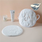 아름다운 얼굴 온열 찜질 수건 미니 모공 세안 찜질팩 얼굴 타월 마사지 화이트귀걸이형