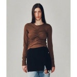 CURRENT SHIRRING DETAIL TEE