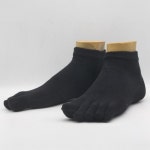 여성용 발가락 단목양말 검정색 5켤레