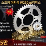 스즈키 리츠 모터사이클 S F 오일씰 체인 디스크 스프로킷 세트 사이즈 마우스피스 GW250 GSX250R